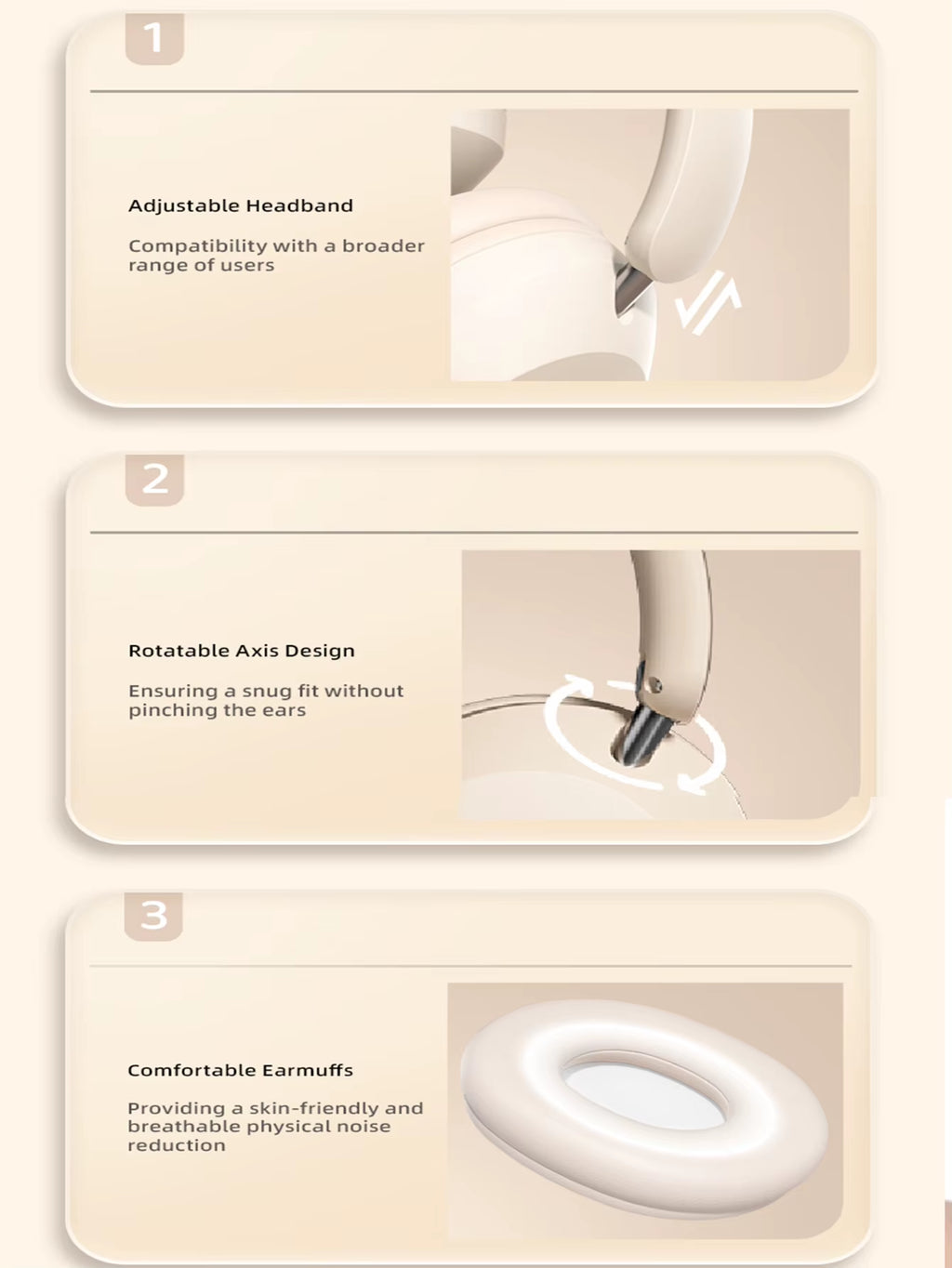 Over-Ear Bluetooth Headphones, High-Quality Wireless Calls, Long-Life Sports, Gaming and Music Listening Bluetooth Headphones