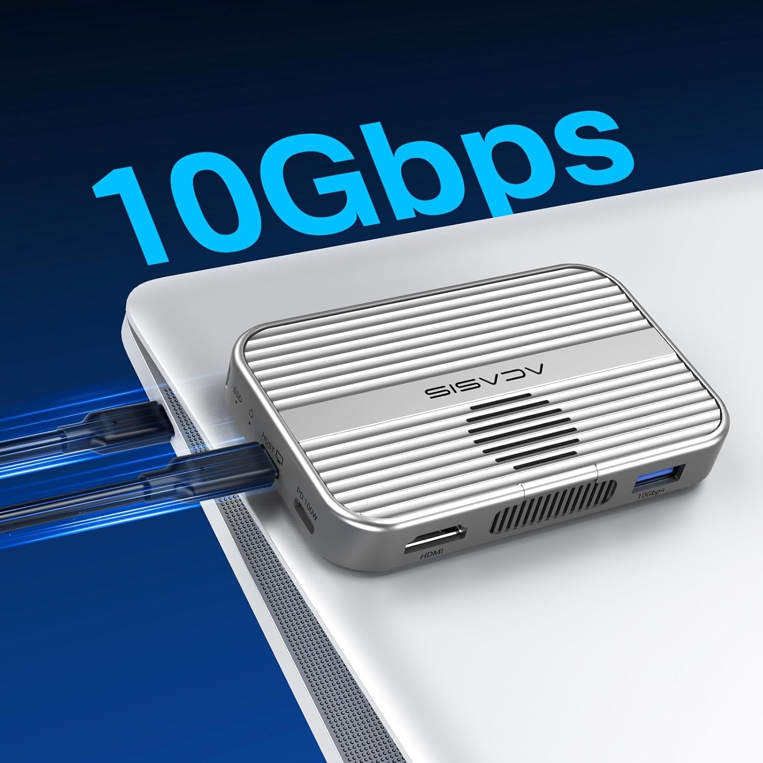 10Gbps Magnetic M.2 Nvme SSD Enclosure & USB C Docking Station with Cooling Fan for Iphone 17/16/15 Pro/Pro Max/Plus,Tool Free Installation,Support SSD Size 2230/2242/2260/2280 B+M M-Key