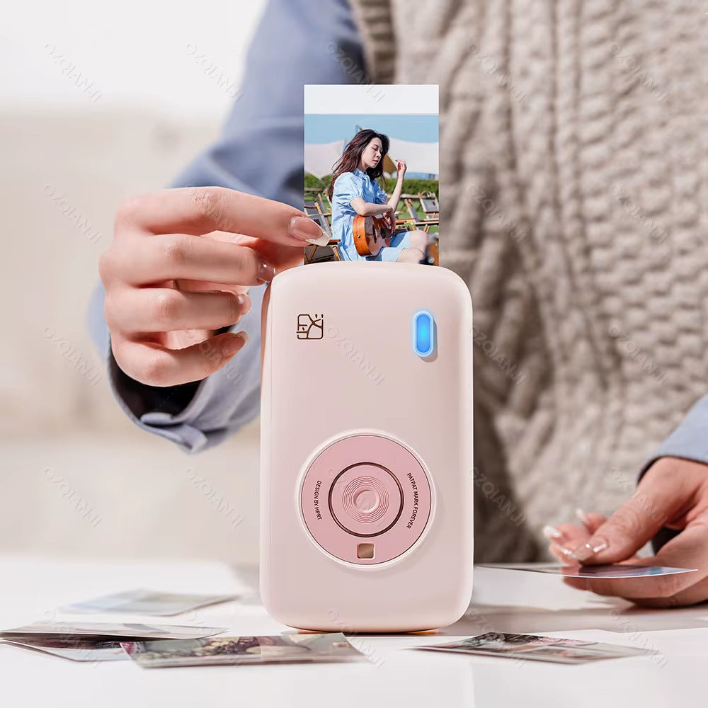 Portable Color Photo Printer Mini Pocket 300Dpi Bluetooth for DIY Share Photo Picture Work Home CP2100 Machine 2X3 Inch Papers