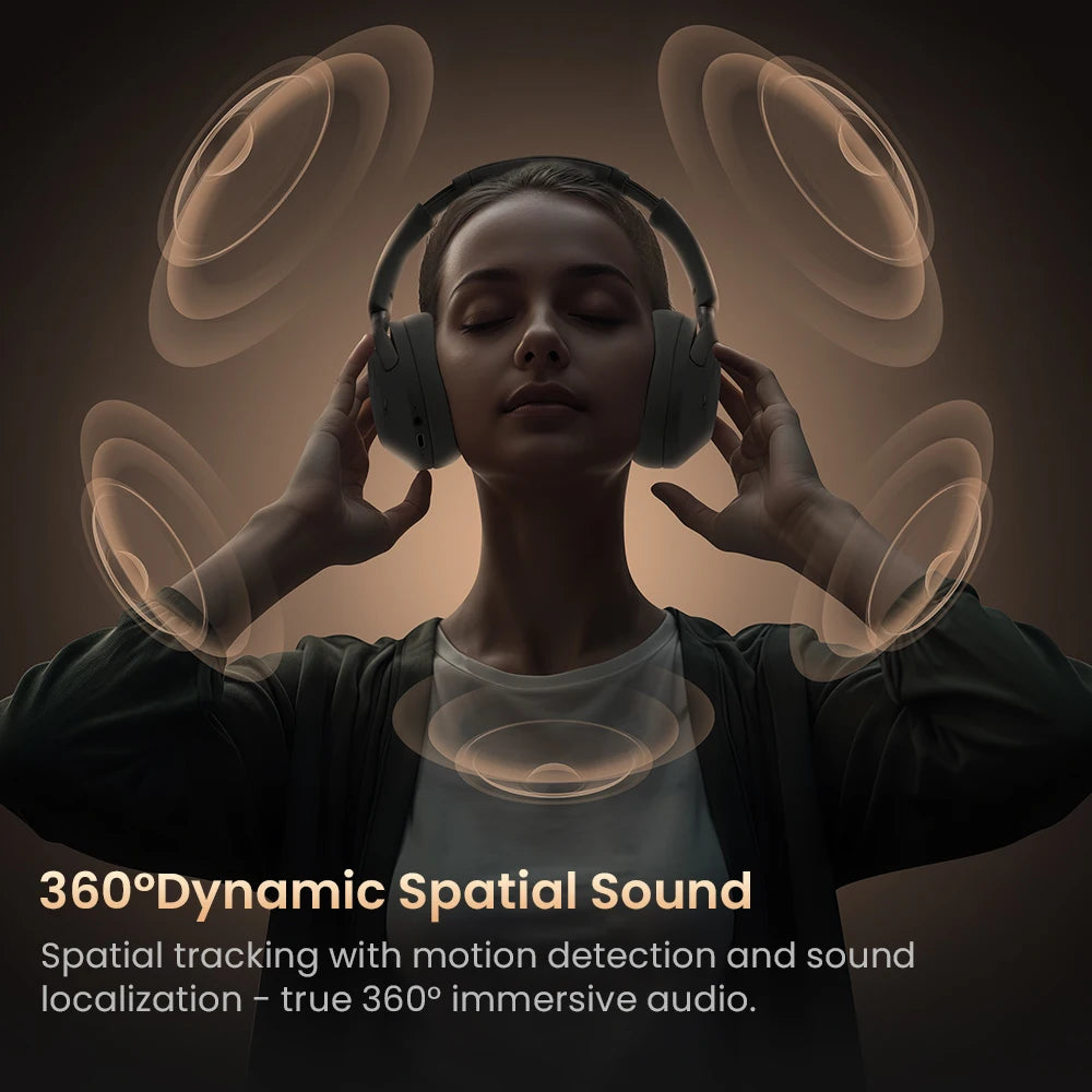 S40 ANC Wireless Headphone 50Db Noise Canceling Hi-Res 3D Spatial Audio Earphone with LDAC Bluetooth 6.0 over Ear Headset