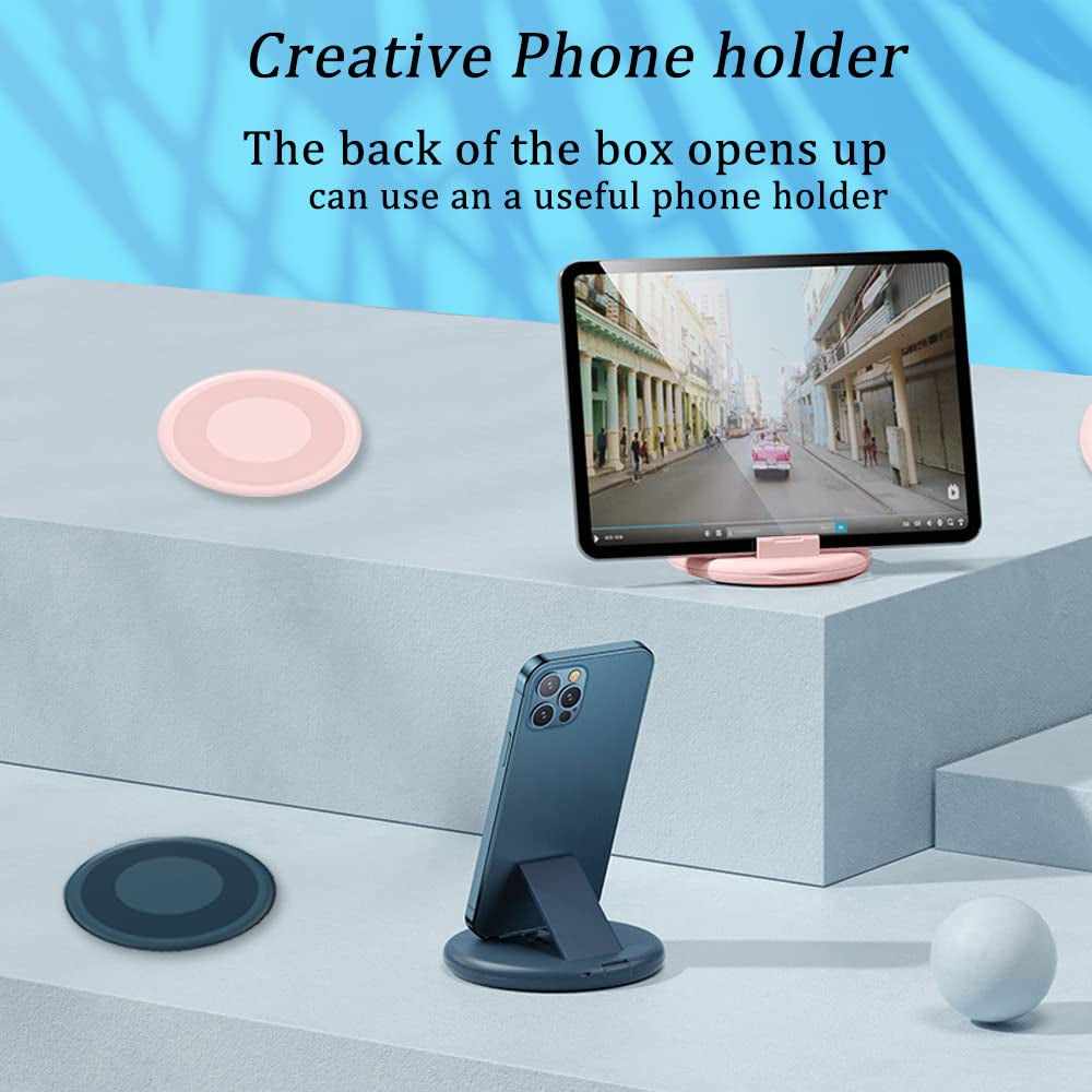 Multi USB Charging Adapter Cable Kit, USB C to Ios Device Adapter Box, Conversion Set a & Type C to Male Micro/Type C/Ios Device, Data Transfer, Card Storage, Tray Eject Pin, Phone Holder (Blue)