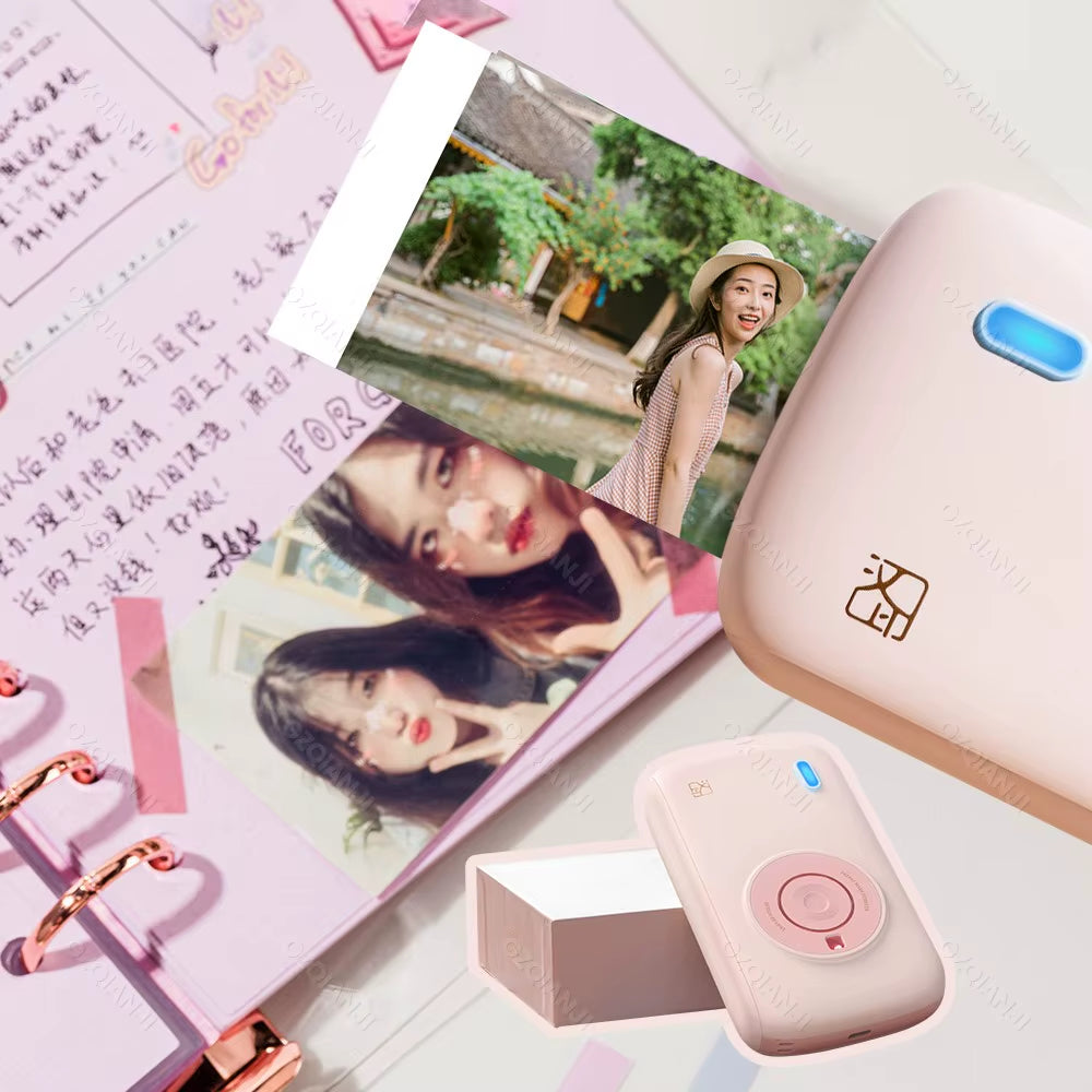 Portable Color Photo Printer Mini Pocket 300Dpi Bluetooth for DIY Share Photo Picture Work Home CP2100 Machine 2X3 Inch Papers